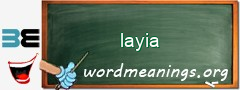 WordMeaning blackboard for layia